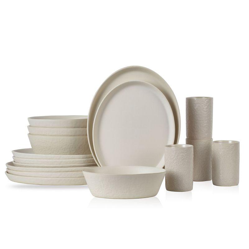 Stone by Mercer Project Katachi 16-Piece Dinnerware Set Stoneware