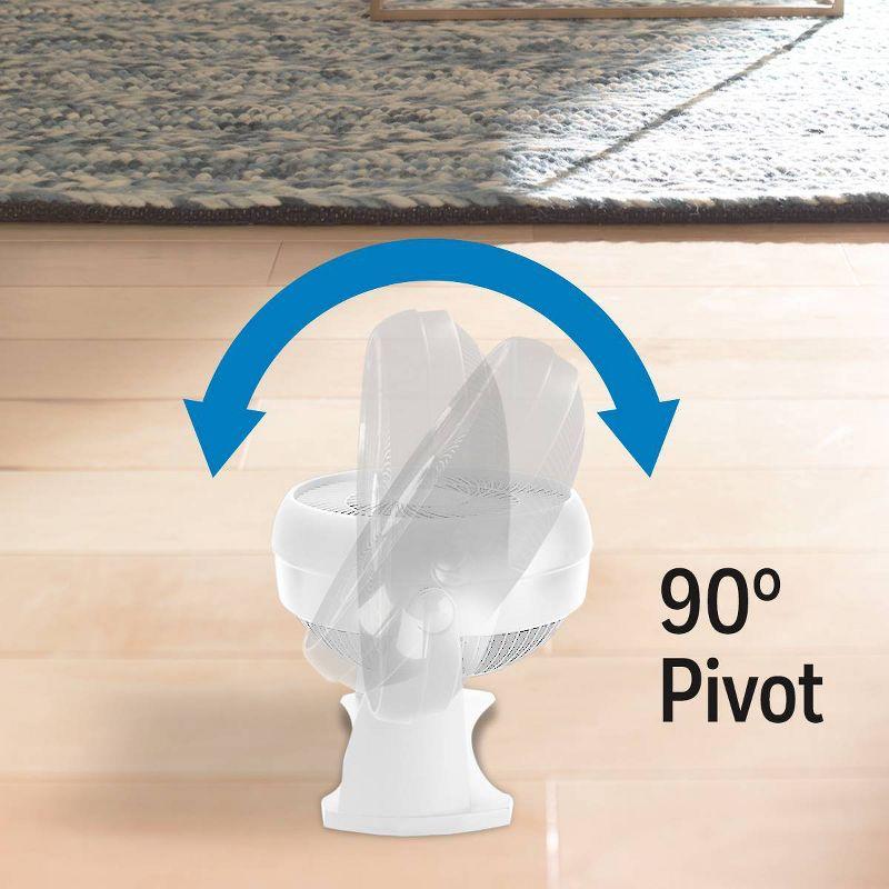 Honeywell TurboForce Table Air Circulator Fan White HT904: Portable Desk Fan, Quiet Operation, Adjustable Tilt, 3 Speeds