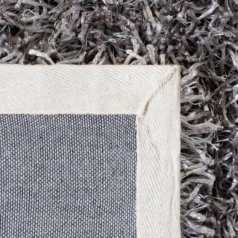 New Orleans Shag SG531 Hand Tufted Indoor Accent Rug - Grey/Grey - 4'x6' - Safavieh