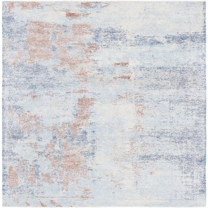 Restoration Vintage RVT113 Hand Tufted Area Rug - Blue/Brown - 6'x6' - Safavieh.
