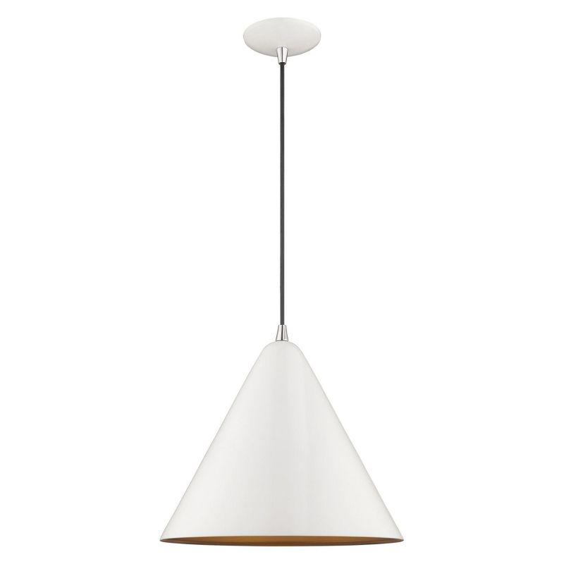 Livex Lighting Dulce 1 - Light Pendant in  Shiny White