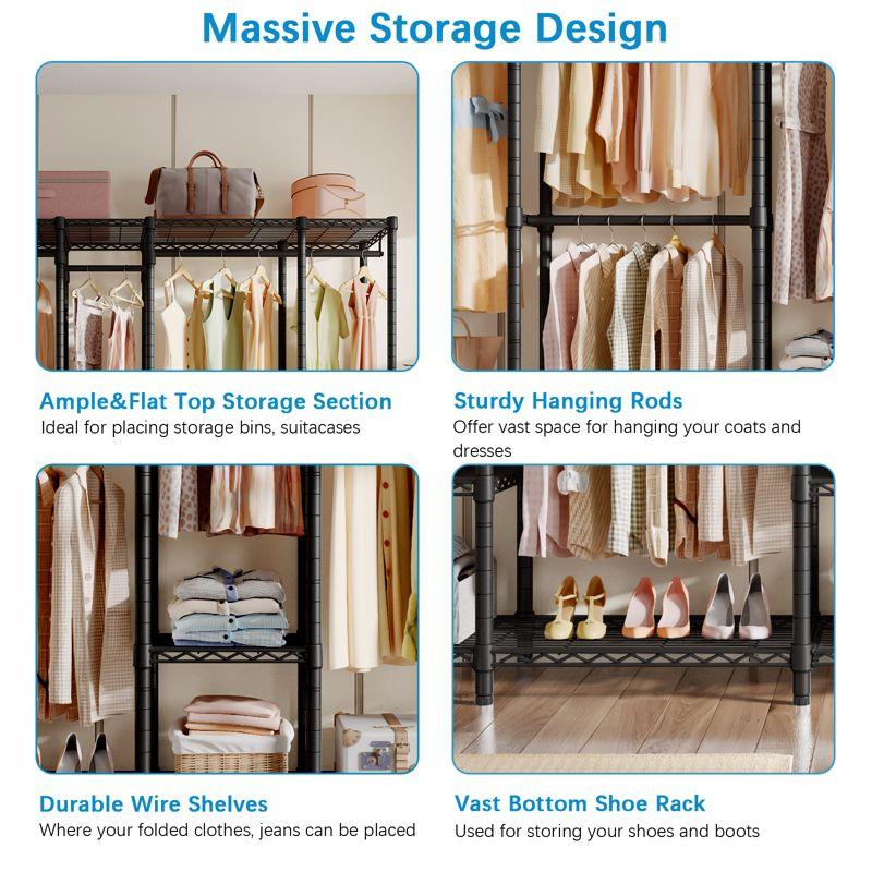 89.8'' Metal Freestanding Garment Rack