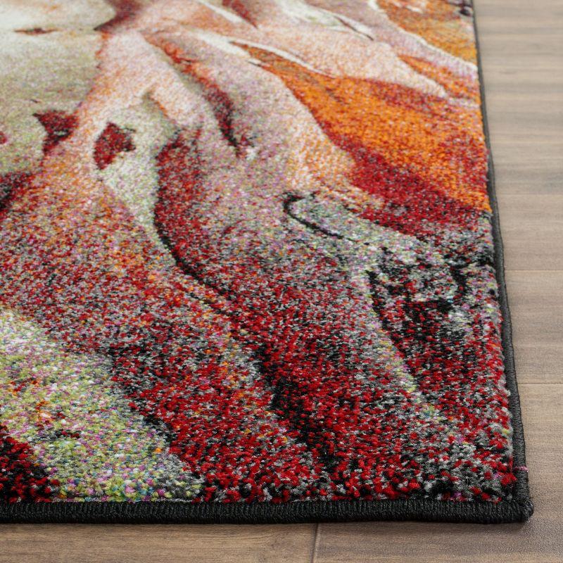 Glacier GLA126 Power Loomed Indoor Runner - Red/Multi - 2'3"x10' - Safavieh
