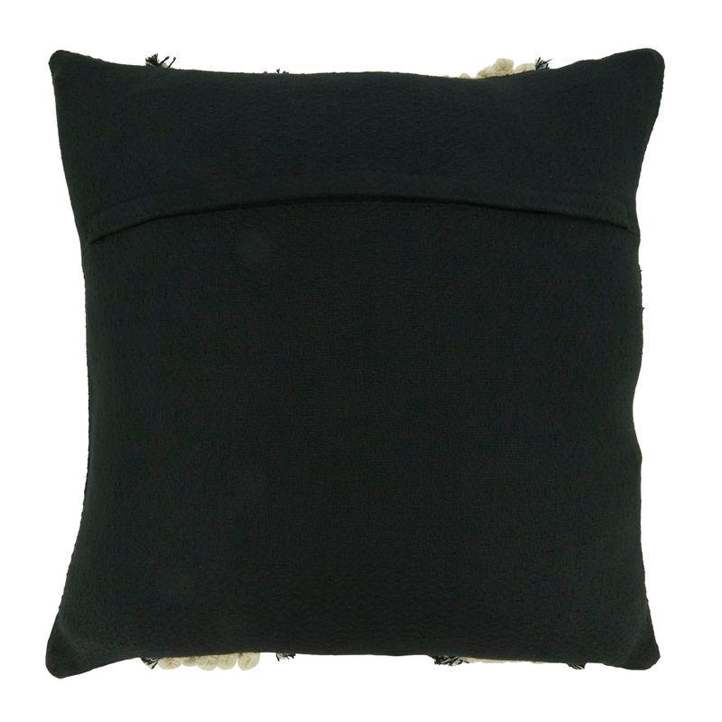 Saro Evelyn Collection Tassels Cotton Throw Pillow