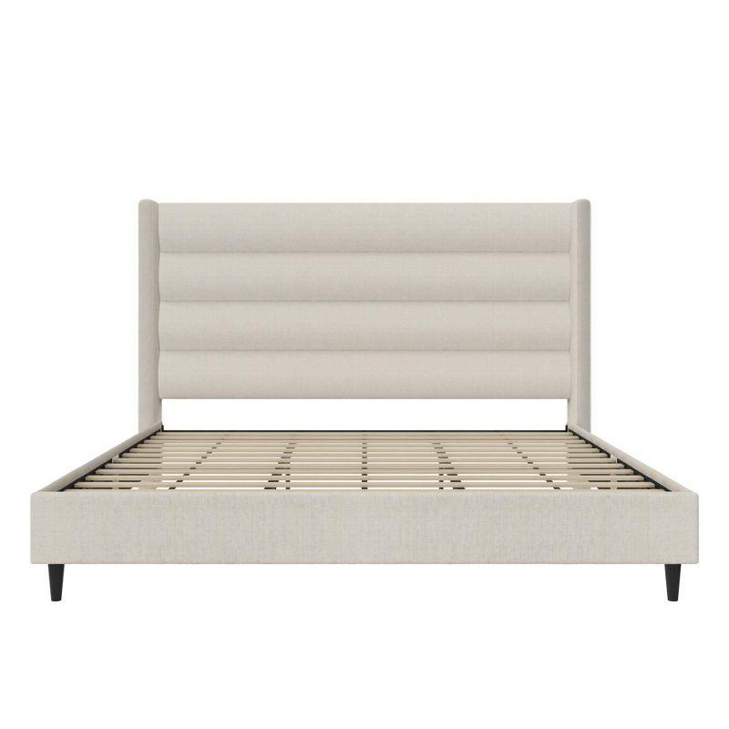 Novogratz Louis King Upholstered Wingback Bed