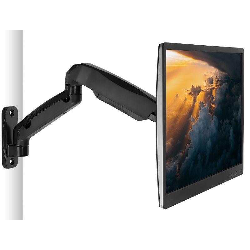 Mount-It! Wall Mount Monitor Arm, Full Motion Gas Spring Arm Fits 13 - 32 Inch Screens with 75 or 100 VESA Patterns, Camper RV Compatible