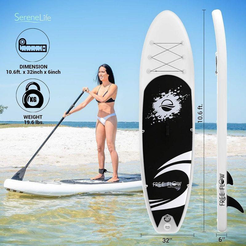 SereneLife Inflatable Stand Up Paddle Board