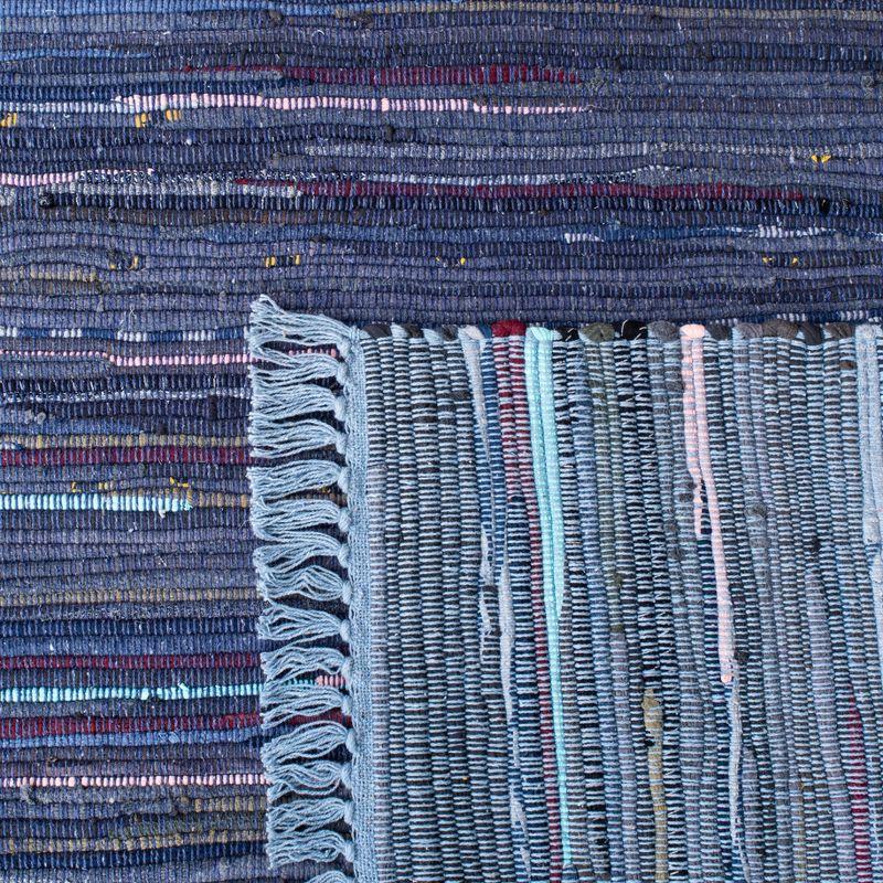 Rag Area Rug RAR122 Hand Woven Area Rug - Navy/Blue - 6'x9' - Safavieh.