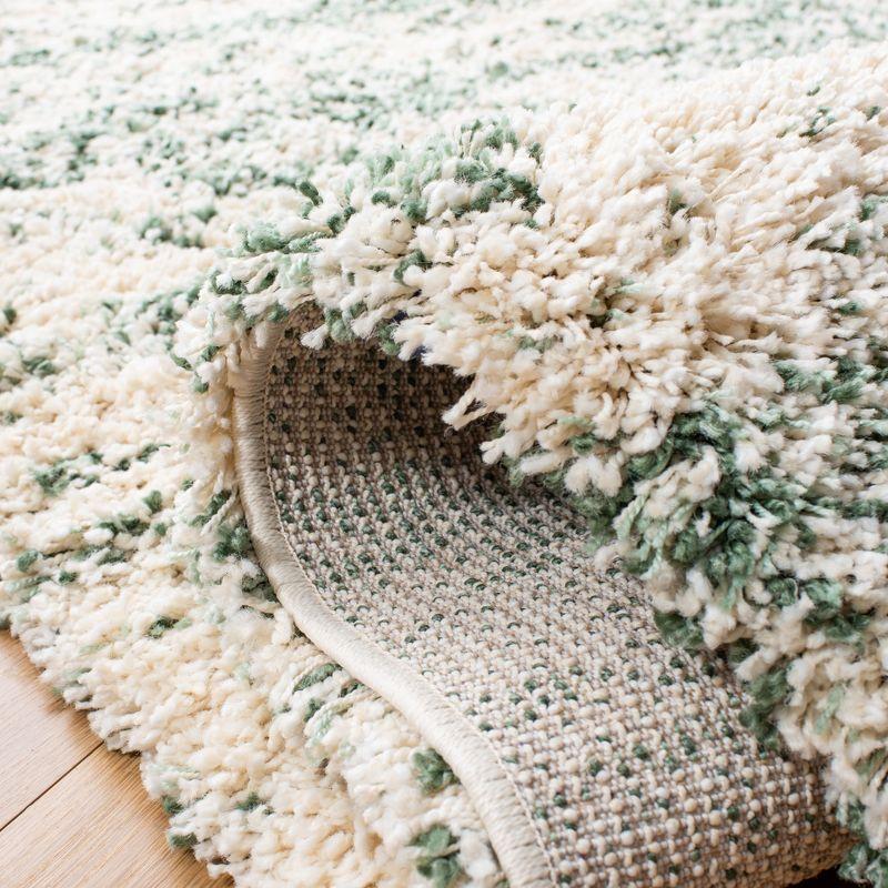 Hudson Shag SGH206 Power Loomed Area Rug - Ivory/Green - 6'x9' - Safavieh.