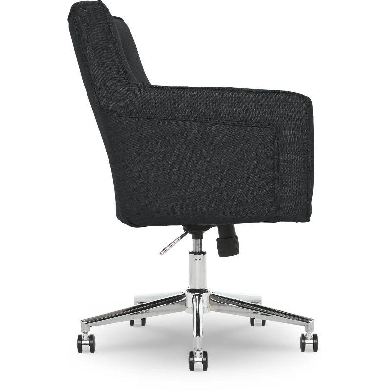 Style Ashland Home Office Chair Dark Gray - Serta: Mid-Century, Adjustable, Swivel, Ergonomic Design