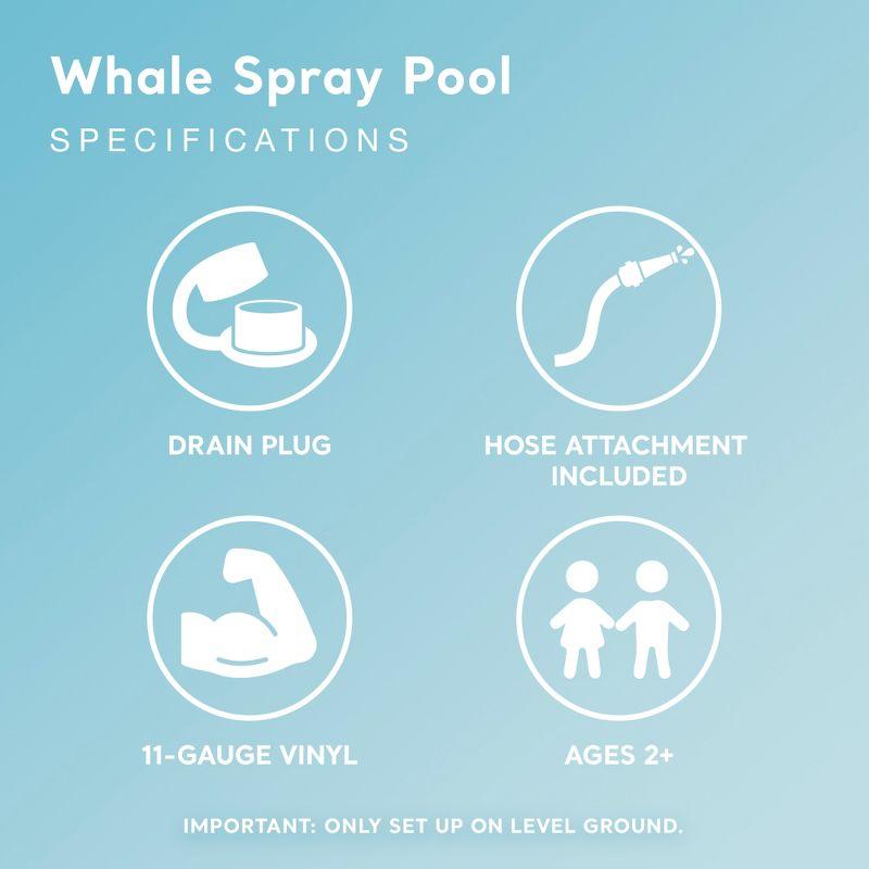 Intex Intex 57440EP 79" x 77" x 36" Inflatable Whale Spray Kiddie Pool for Kids 2+
