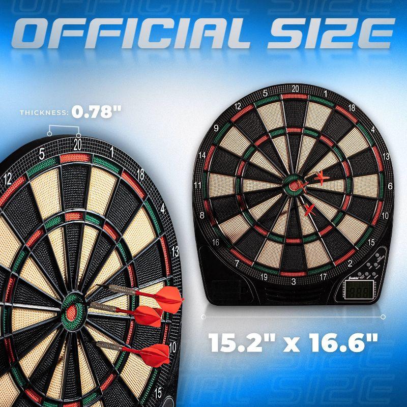 Franklin Sports Electronic Soft Tip Dartboard with Digital Scoreboard