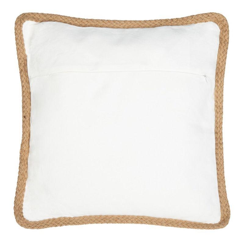 Schulz Embroidered Cotton Reversible Throw Pillow