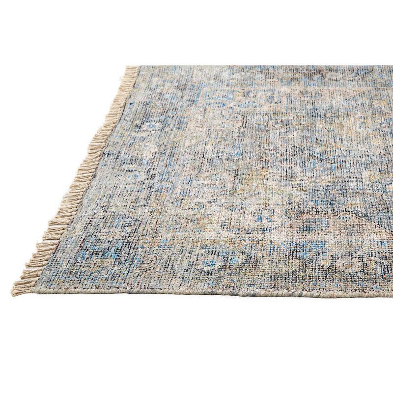 Caldwell Blue and Gray 5' x 7' Wool Area Rug