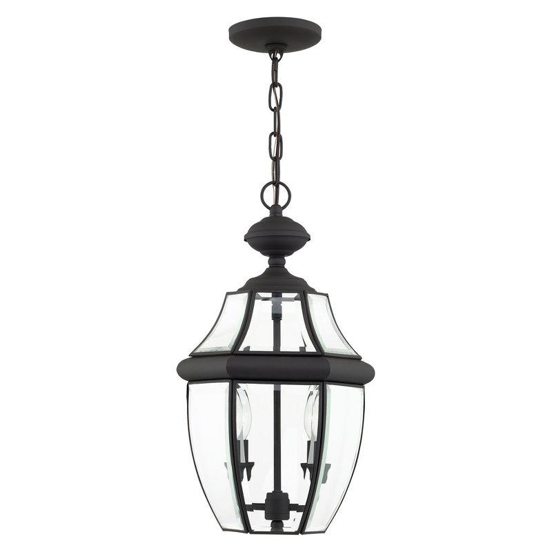 Lighting Lumens 2 Light Outdoor Chain Lantern Pendant with Clear Glass Shade
