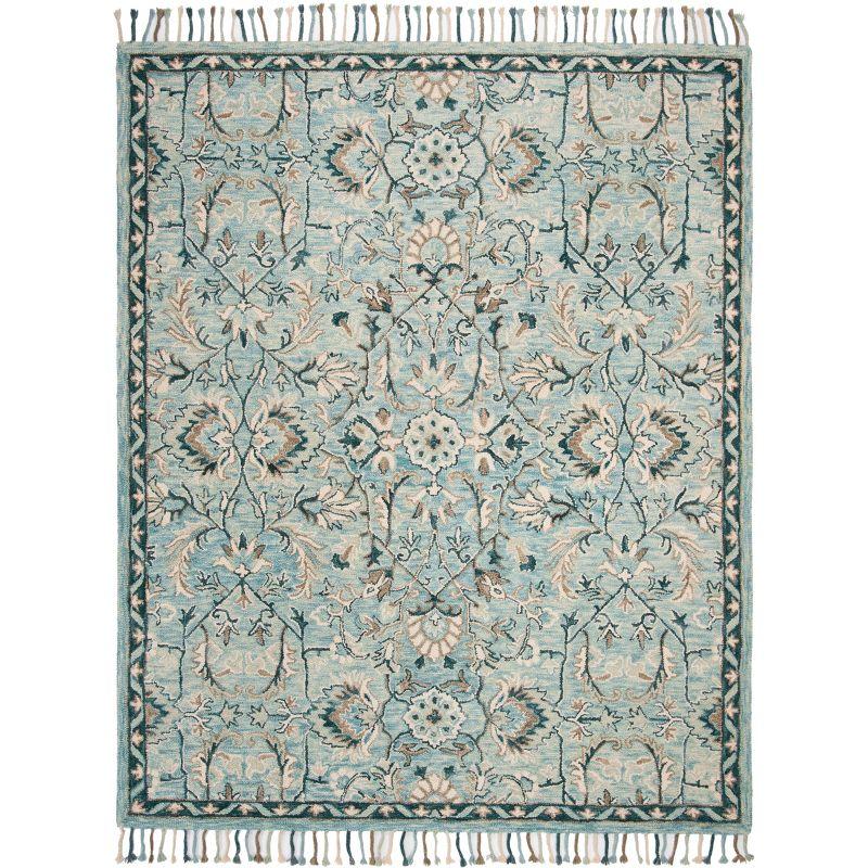Blossom BLM457 Hand Tufted Area Rug - Blue/Ivory - 8'x10' - Safavieh.