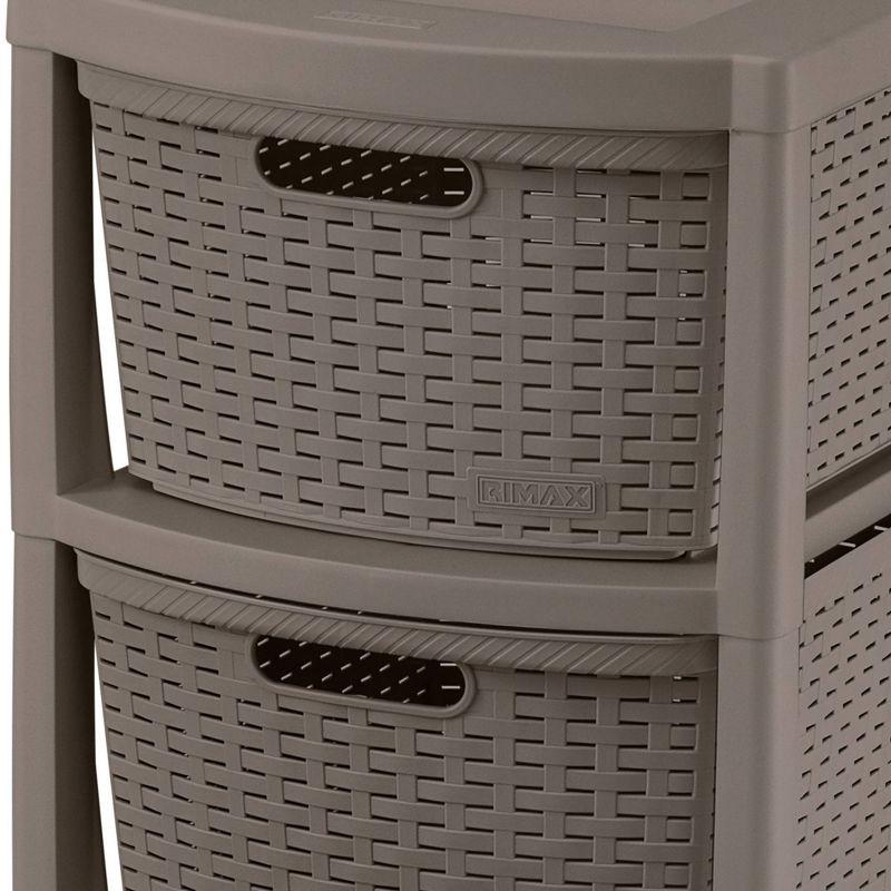 3 Drawer Rolling Cart White - Inval