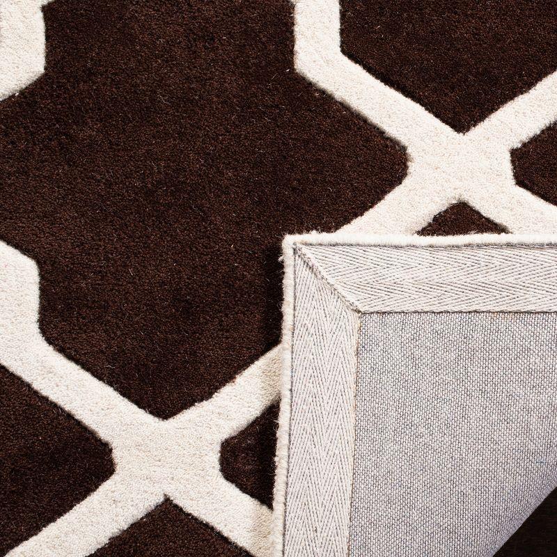 Chatham CHT735 Hand Tufted Accent Rug Dark Brown / Ivory 3' X 5' - Safavieh.