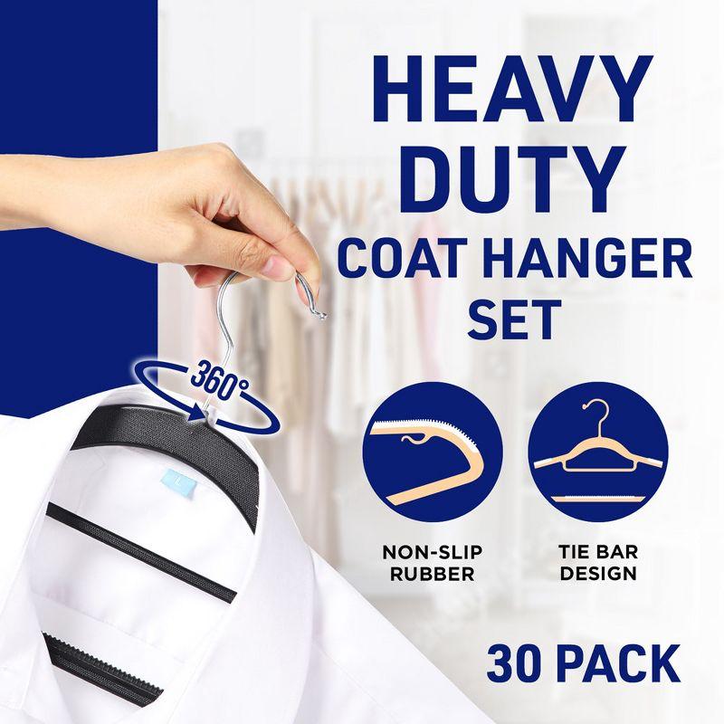 Lifemaster Dry Wet Cloth Hangers with 360° Swivel Hook, Non-Slip, Space-Saving, and Sleek Design