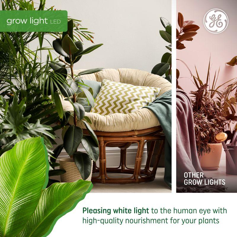 GE Grow Light Fixture for Flowers and Fruit 2'': LED, 40W, 2000 Lumens, Non-Standard Shape, 24'' Bulb, Suitable for Damp Locations