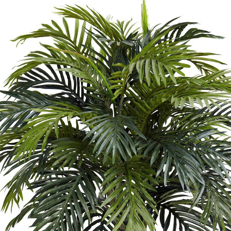 Nearly Natural Green Silk Areca Palm in Decorative Planter