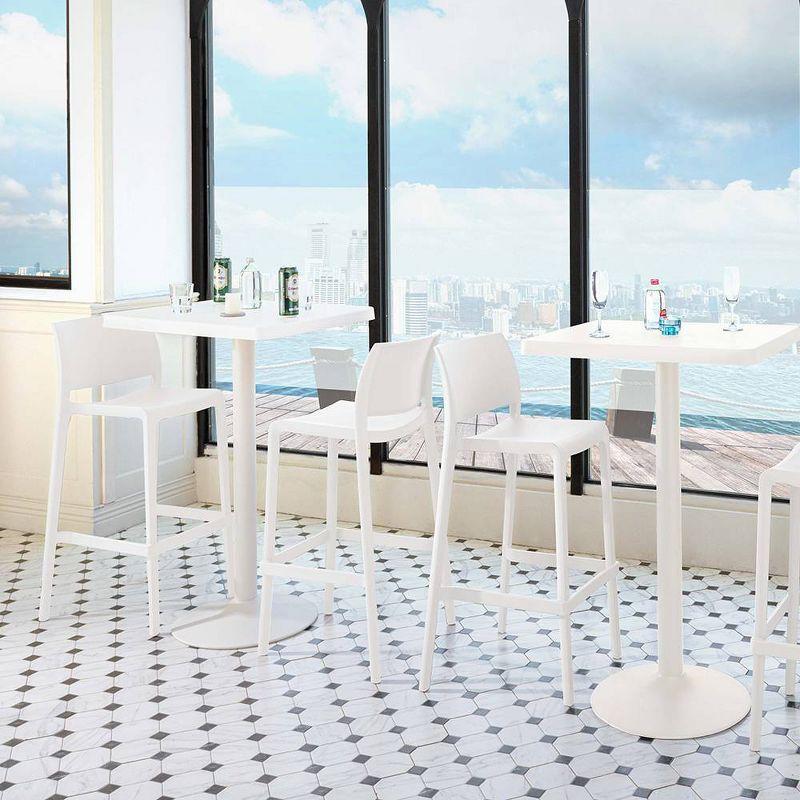 Sensilla 2pk Outdoor Stackable Bar Stools - White - Lagoon