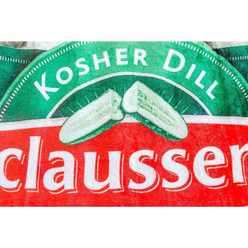Toynk Claussen Kosher Dill Pickles Fleece Throw Blanket | 45 x 60 Inches