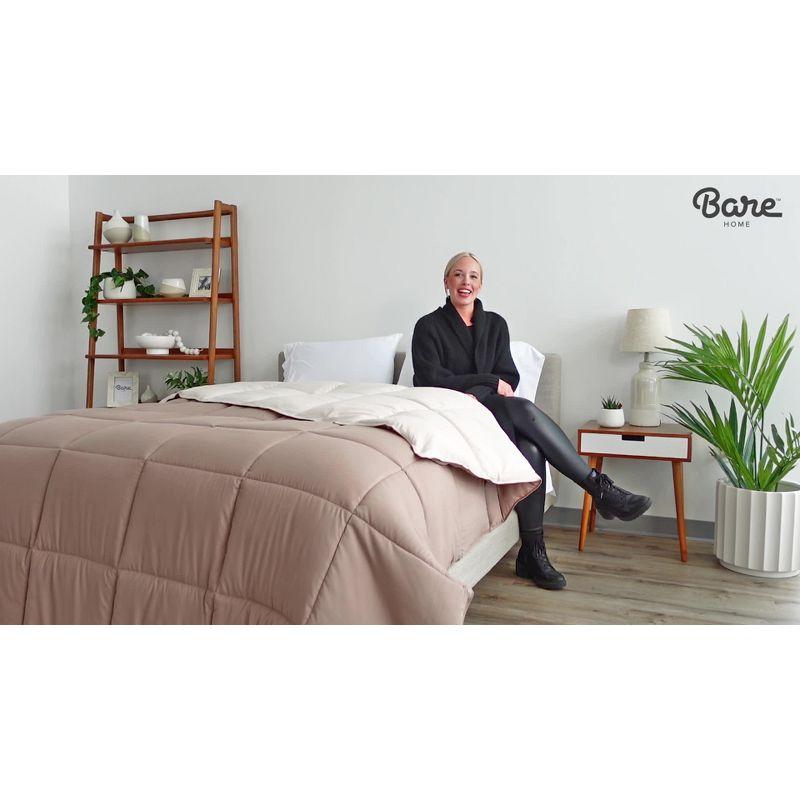 Bare Home Premium Ultra Soft Modern & Contemporary Box Stitch Comforter