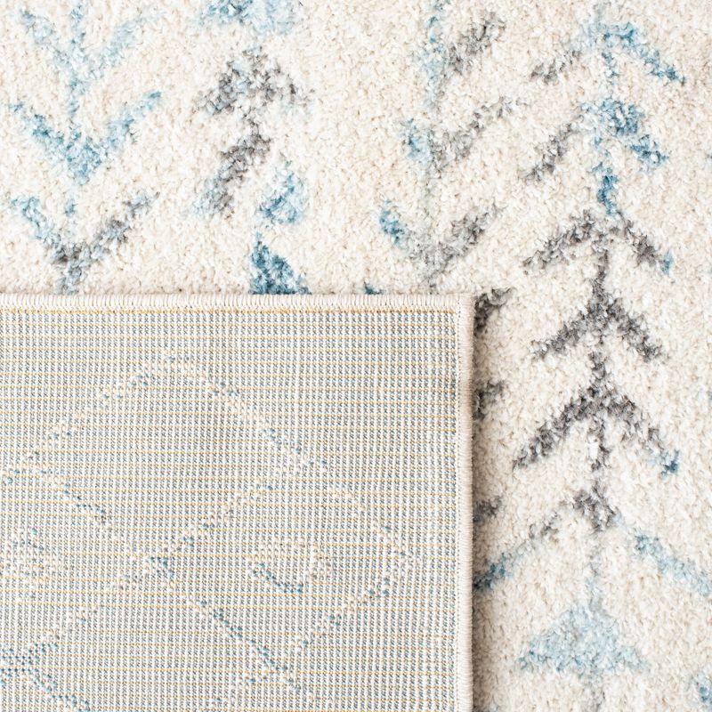 Tulum TUL262 Power Loomed Area Rug - Ivory/Turquoise - 6'x9' - Safavieh.