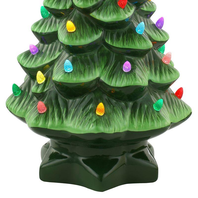 Mr. Christmas Nostalgic Ceramic LED Christmas Tree - 14" - Green