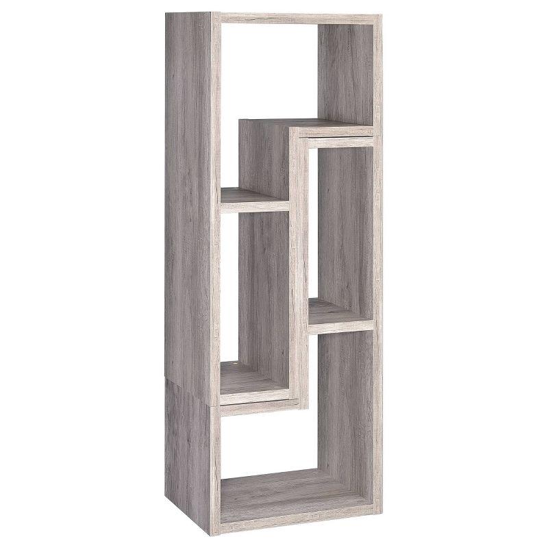 22" Velma Modular Bookcase & TV Stand: Stackable, Horizontal, Gray Driftwood - Coaster