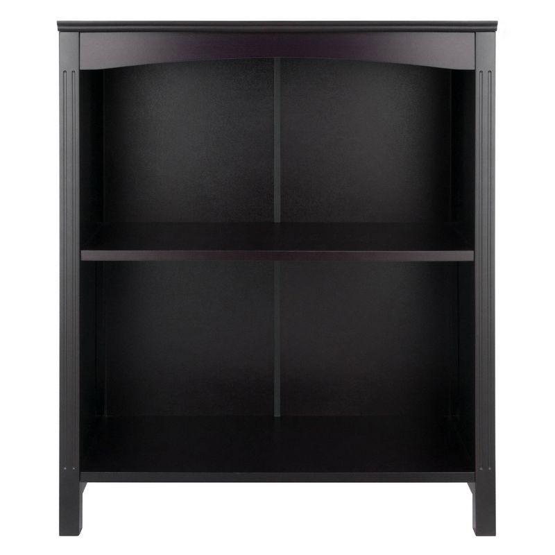30" x 25.98" Terrace 3 Tier Bookshelf Espresso Brown - Winsome: Mid-Century Modern Style, Wood Composite, Metal Hardware