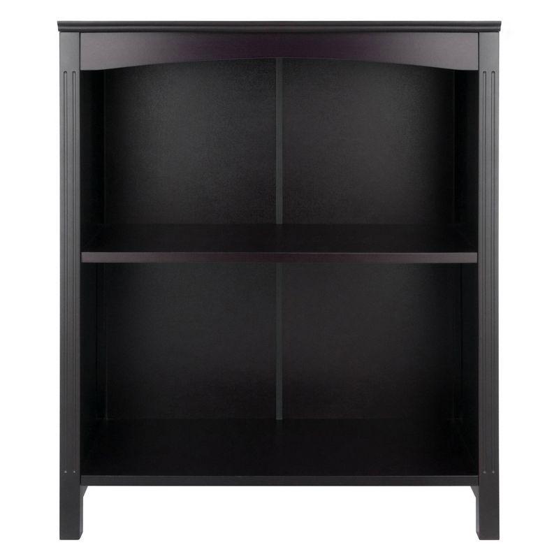 30" x 25.98" Terrace 3 Tier Bookshelf Espresso Brown - Winsome: Mid-Century Modern Style, Wood Composite, Metal Hardware