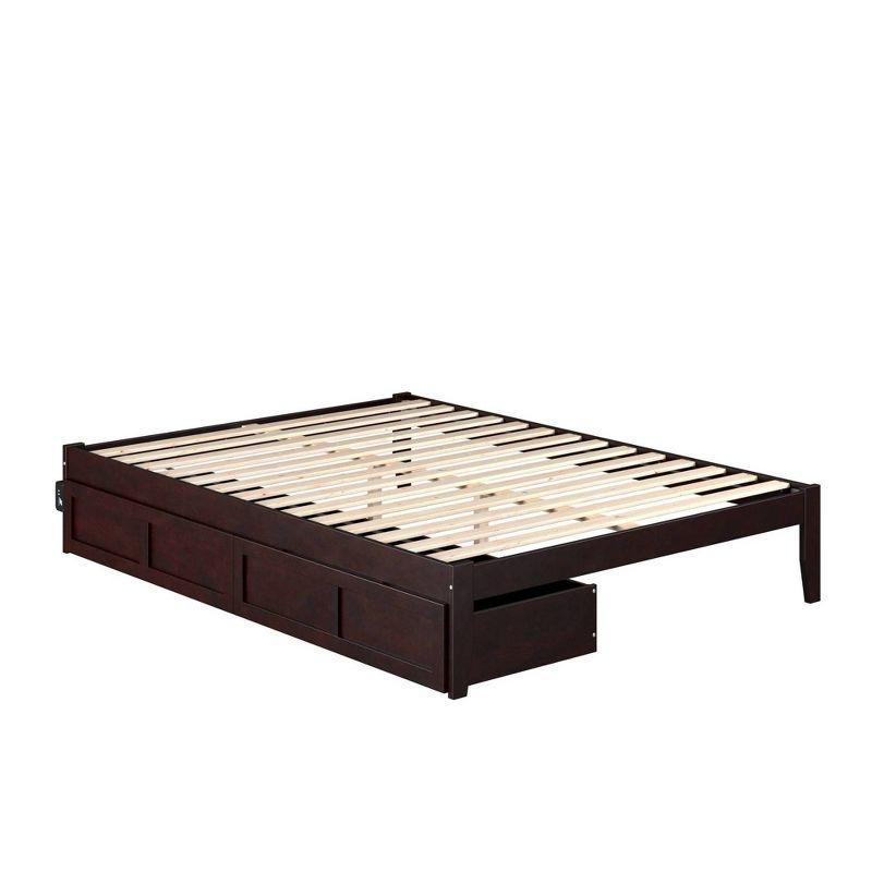 Espresso Colorado Queen Bed with Dual Storage Drawers