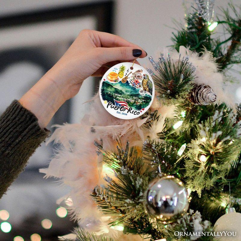 Artistic Puerto Rico Tropical Scenery Ornament, Caribbean Paradise Souvenir Gift  3