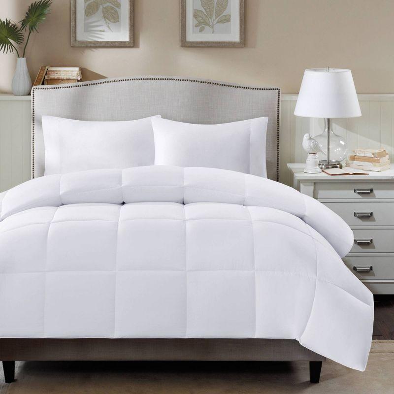 White Cotton Twill Supreme Down Blend Comforter Twin/Twin XL