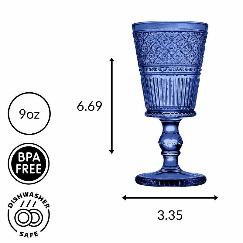 Godinger Silver Art Co Claro Goblet 9 oz (Set of 4)