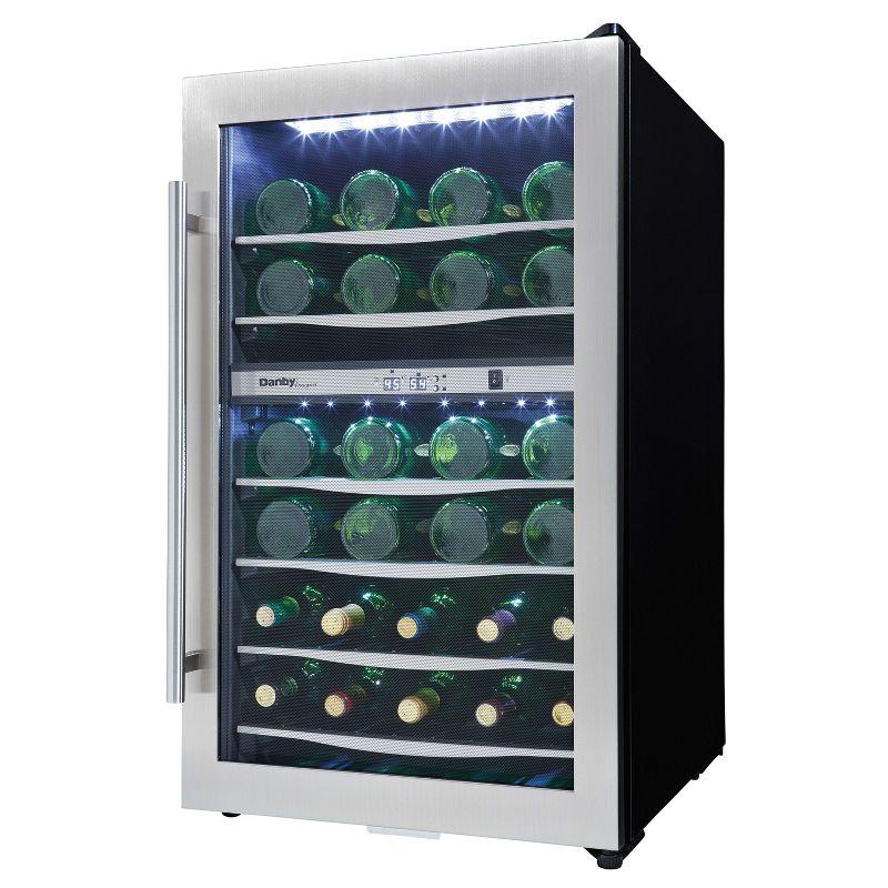 Danby DWC040A3BSSDD 38 Bottle Free-Standing Wine Cooler in Stainless Steel