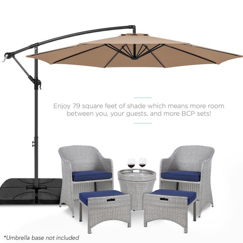 Best Choice Products 10ft Offset Hanging Outdoor Market Patio Umbrella w/ Easy Tilt Adjustment