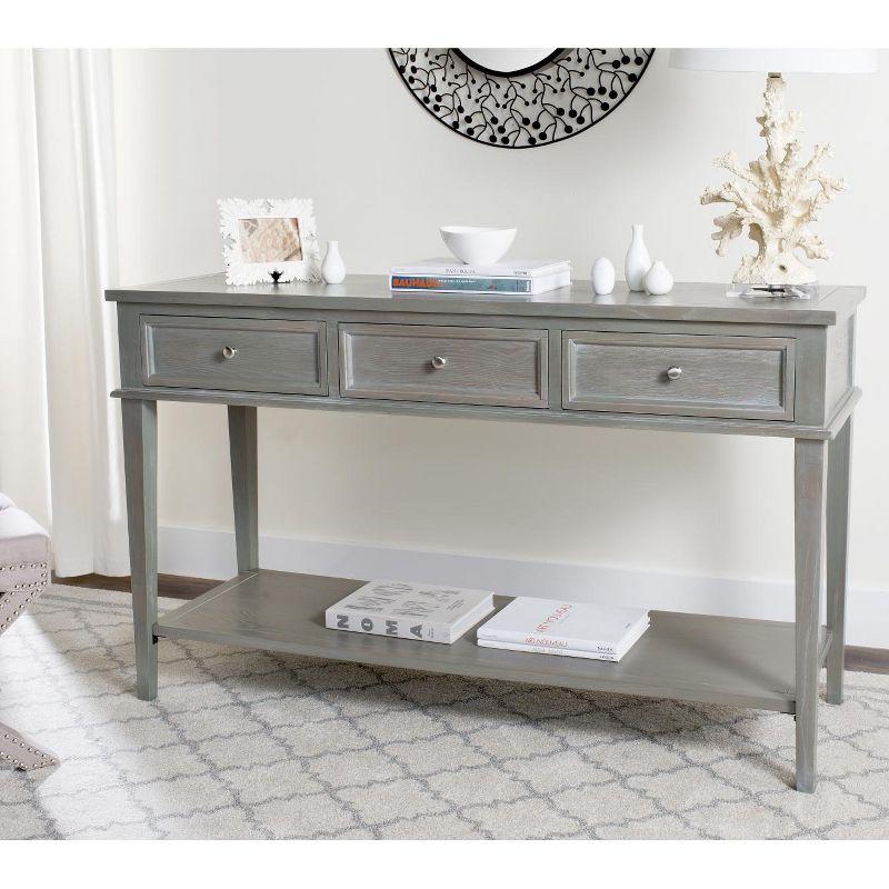 Manelin Console - AMH6641C - Gray - Safavieh Couture