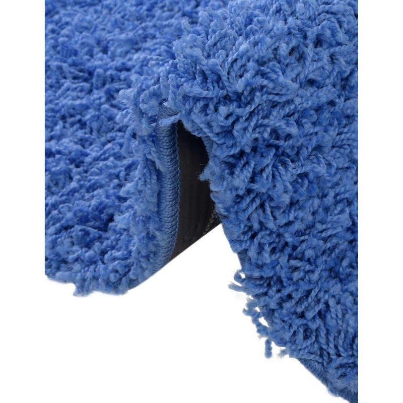 Unique Loom 8' 0 x 11' 0 Rectangle Solid Shag Periwinkle Blue Area Rug