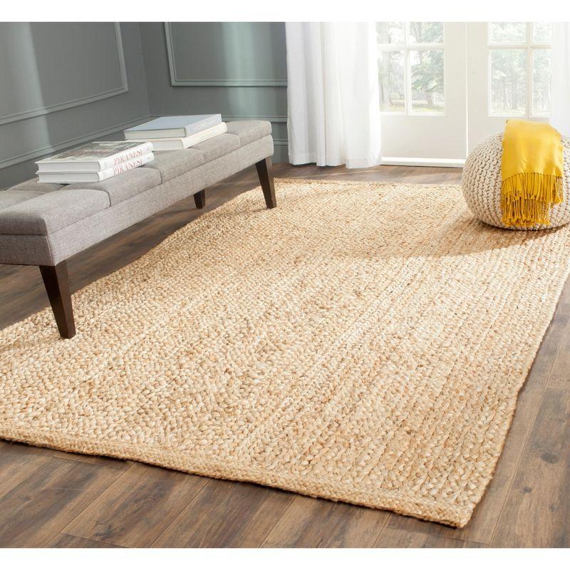 Coastal Charm Hand-Woven Jute Area Rug, Natural, 3' x 5'