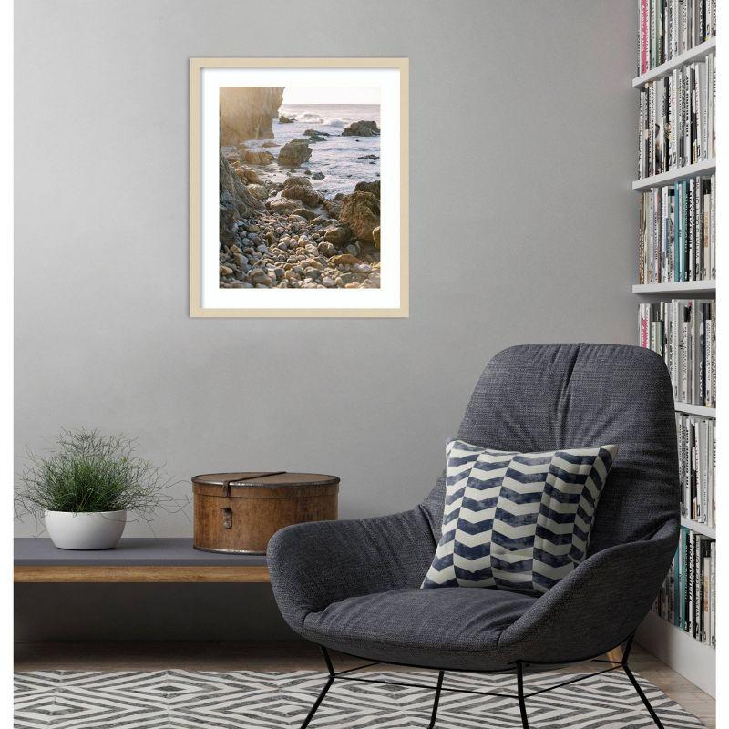 Amanti Art Rocky Beach Sunset by Justine Milton Wood Framed Wall Art Print