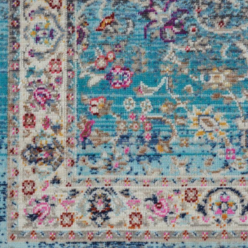 Nourison Vintage Kashan VKA01 Blue/Ivory/Orange Indoor Area Rug - 2' x 4'