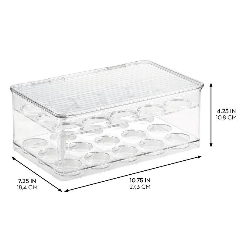 iDESIGN Plastic Tier Coffee Pod Organizer with Lid The Linus Collection Clear: Kitchen Cabinet Storage, 11x7x4, Spot Clean