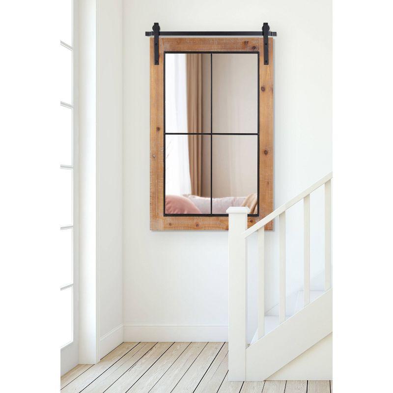 Cates Windowpane Framed Decorative Wall Mirror - Kate & Laurel All Things Decor