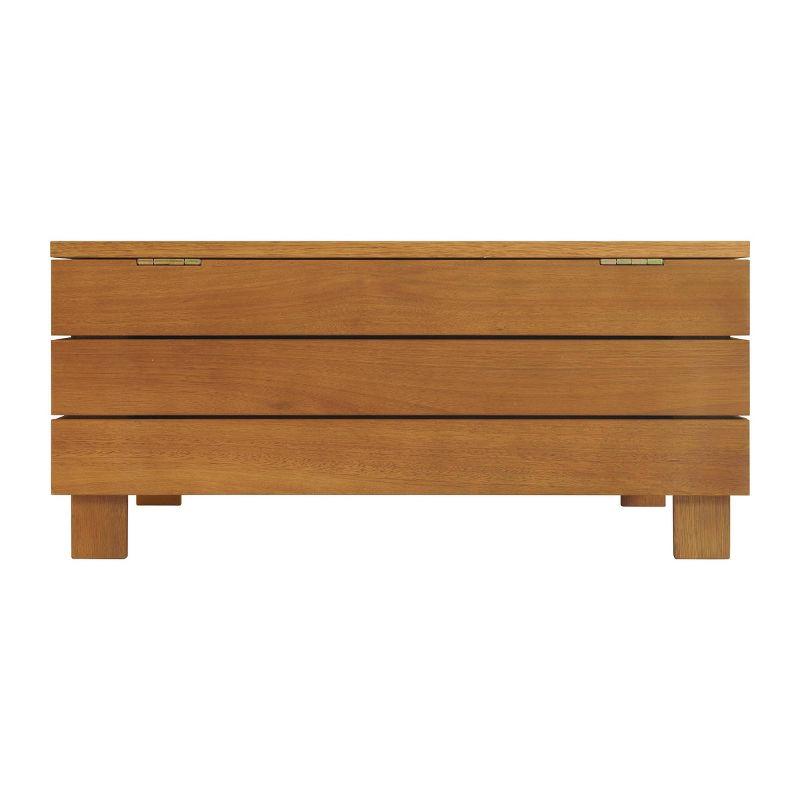 Eucalyptus Wood Outdoor Coffee Table with Lift Top Storage