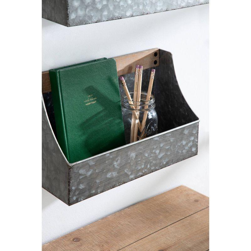 Metal Wall Organizer with Wall Baskets