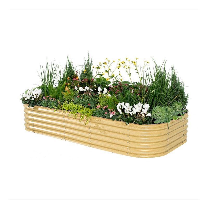 17" Tall 10 In 1 Modular Metal Outdoor Raised Garden Bed