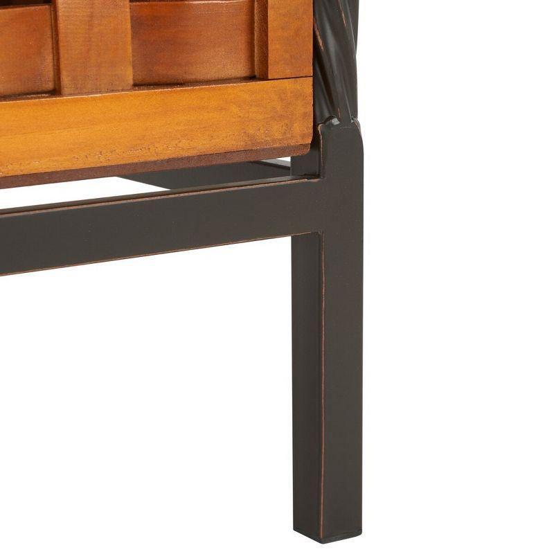 Isaac Storage Bench - Honey Oak - Safavieh